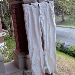 Nwt 6397 Sz 28 White Straight-Leg Pants